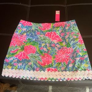 Lilly Pulitzer Pink and Orange Mini Pencil Skirt
